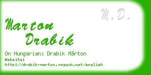 marton drabik business card