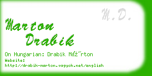 marton drabik business card